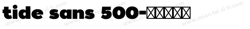 tide sans 500字体转换